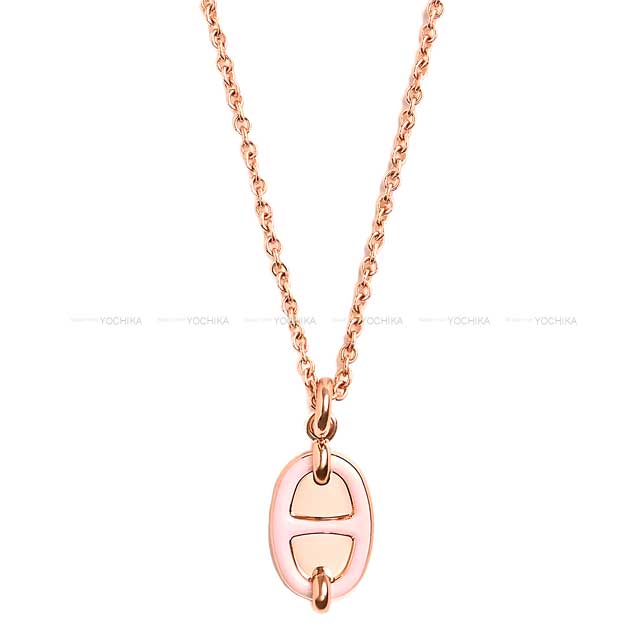 HERMES necklace Mini Maillon PM Rose candor Rose Gold HW[BRAND NEW][Authentic]