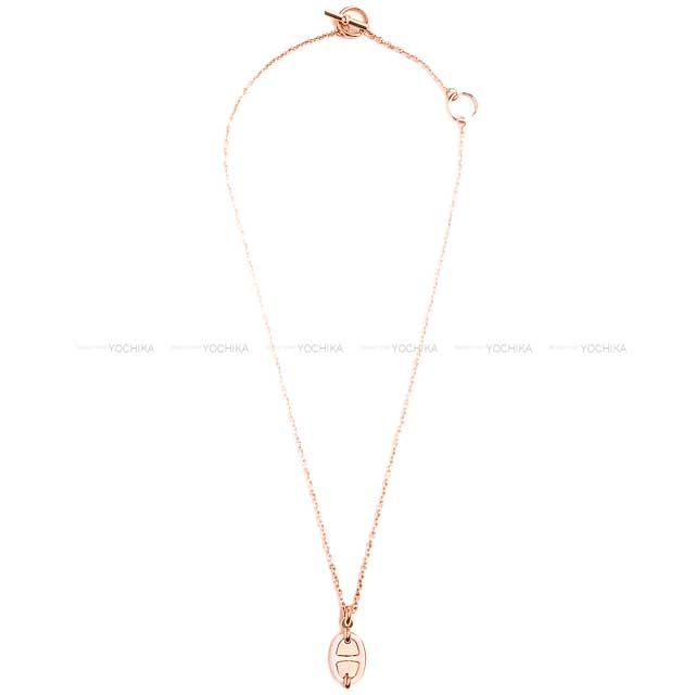 HERMES necklace Mini Maillon PM Rose candor Rose Gold HW[BRAND NEW][Authentic]