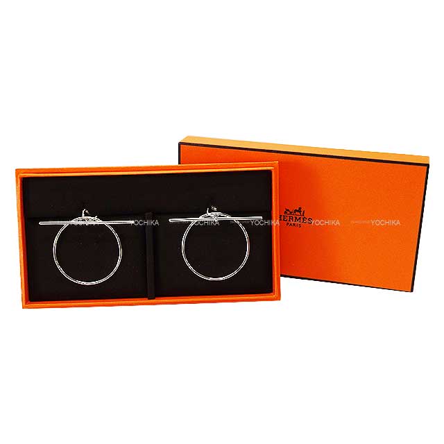 HERMES pierced earring Loop Echappee MM Silver Silver925 Silver HW[BRAND NEW][Authentic]