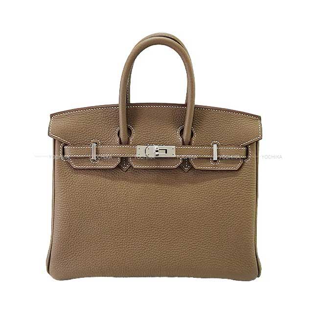 HERMES Handbag Birkin25 Verso Etoupe/Marron Fonce Veau Togo Silver HW Stamp W[BRAND NEW][Authentic]