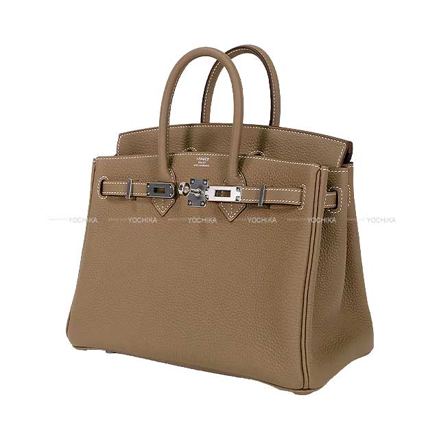 HERMES Handbag Birkin25 Verso Etoupe/Marron Fonce Veau Togo Silver HW Stamp W[BRAND NEW][Authentic]