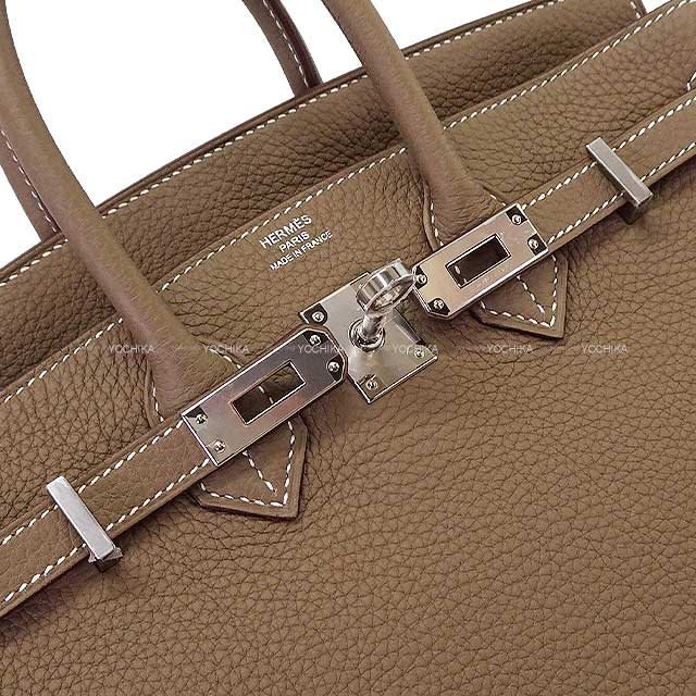 HERMES Handbag Birkin25 Verso Etoupe/Marron Fonce Veau Togo Silver HW Stamp W[BRAND NEW][Authentic]