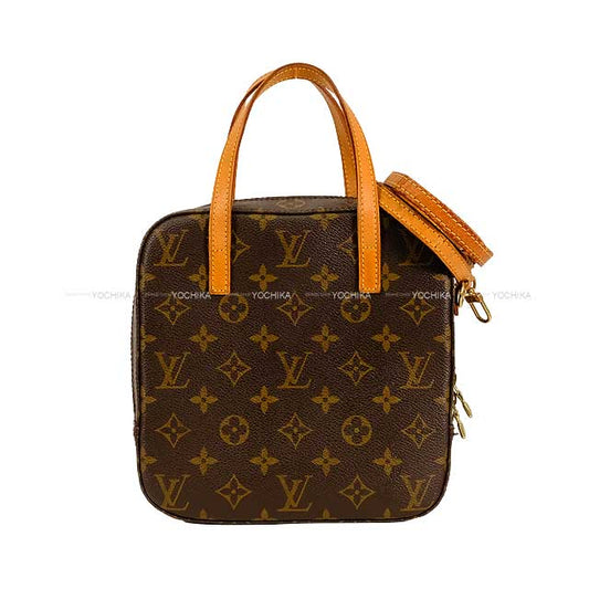 [Pre-loved] LOUIS VUITTON Handbag 2Way Shoulder Spontini Brown Monogram Canvas Gold HW M47500[USED SA][Authentic]