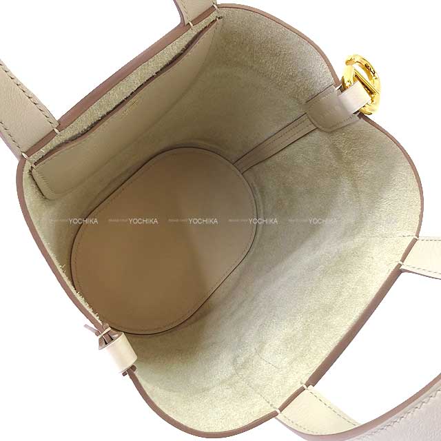 [Pre-loved] HERMES Handbag In the Loop 18 Beton Taurillon Clemence/Veau Swift Gold HW Stamp B[LIKE NEW][Authentic]