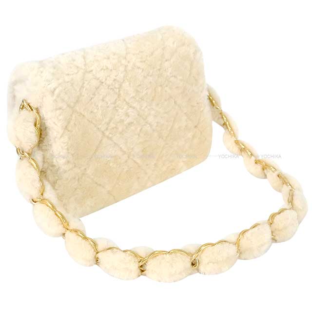 2024AW CHANEL Shoulder bag Flap bag Matelasse COCO mark chain Ivory searing lambskin Antique matt gold hardware AS5193[BRAND NEW][Authentic]