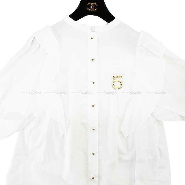 2024SS CHANEL broach No. 5 Pearl Simple Coco Mark Gold HW[BRAND NEW][Authentic]