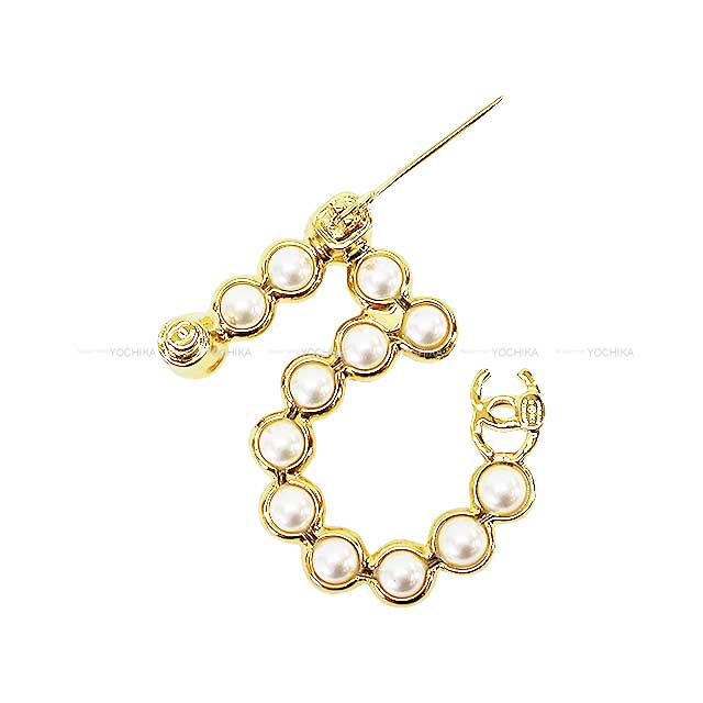 S/S 2024 CHANEL broach No. 5 Pearl Simple Coco Mark Gold HW[BRAND NEW][Authentic]