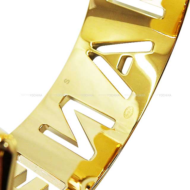 2023 Metiers d'art CHANEL bangle Logo Cuff Metal/Resin Champagne Gold HW ABD664[EXCELLENT][Authentic]