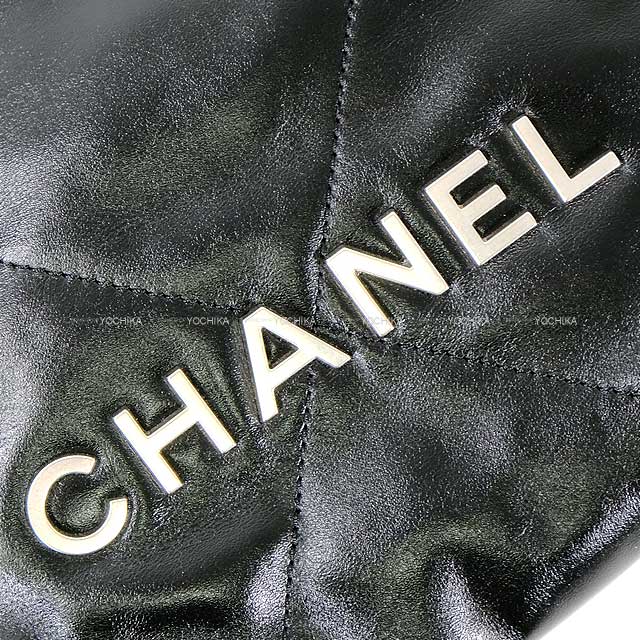 CHANEL Shoulder bag CHANEL 22 Mini MATRASSE hobo with medal charm Chain Noir (Black) Shiny Calfskin Mat Silver HW AS3980[BRAND NEW][Authentic]