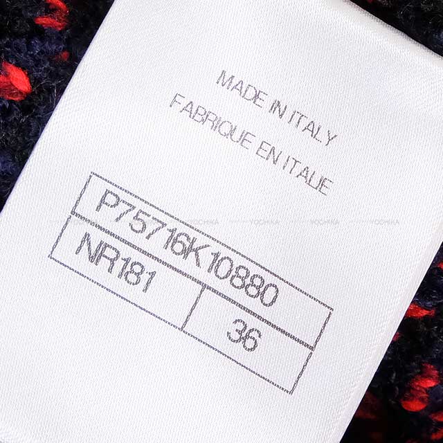 2023 AW CHANEL Plainly colored jacket Women's Tweed Mini COCO Mark Buttons Rouge/Black/White Cashmere #36 P75716[EXCELLENT][Authentic]