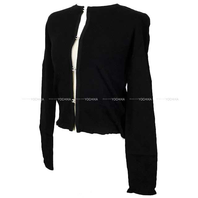 2024SS CHANEL Cardigan Women's Coco rhinestone pocket Noir (Black) Viscose/Polyester 34 P76842[BRAND NEW][Authentic]