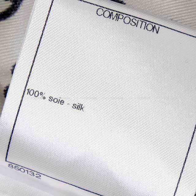 CHANEL Tunic Women's Sleeveless Ruffle Frill Flower Coco Mark Blanc (White)/Noir (Black) Silk #38 P72306[BRAND NEW][Authentic]