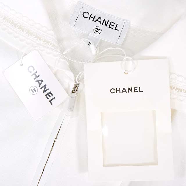 2024SS CHANEL Women's Sleeveless Lace Sweatshirt Coco Beach Blanc (White) Cotton 34 P76205V[BRAND NEW][Authentic]