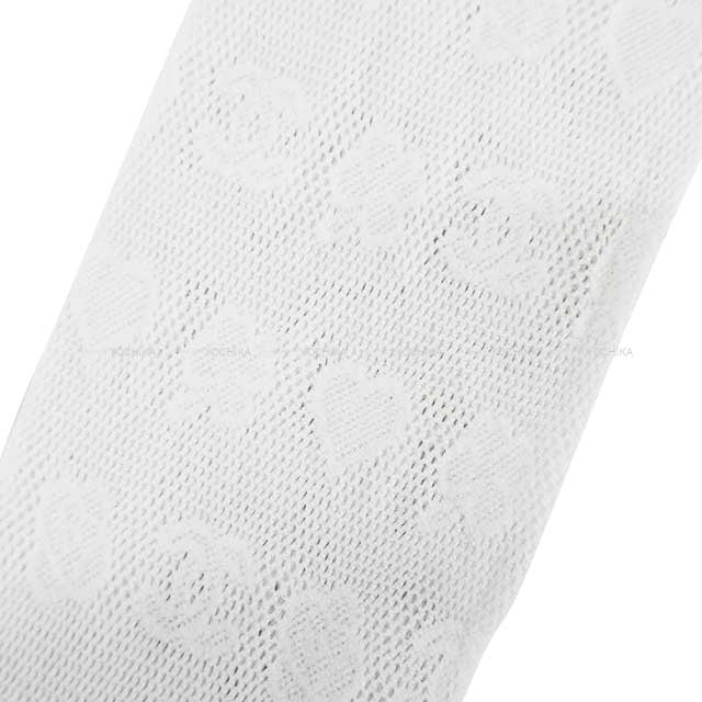 2024 SS CHANEL Women's Legwear Socks Coco Mark Frill Blanc (White) Mixed fiber/nylon/polyurethane AA9961[BRAND NEW][Authentic]