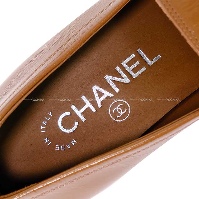 2024AW CHANEL pumps Women's Loafers Coco Mark Platform Thick Sole Brown #38 X G46066[BRAND NEW][Authentic]