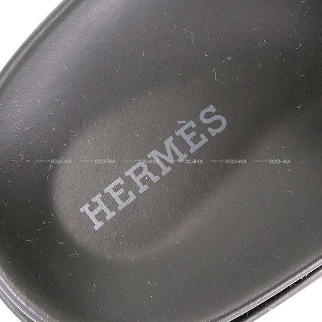 HERMES sandals Chypre Medor studs #37(24cm) Noir (Black) Calf 37 Silver HW H242132Z 02370[BRAND NEW][Authentic]