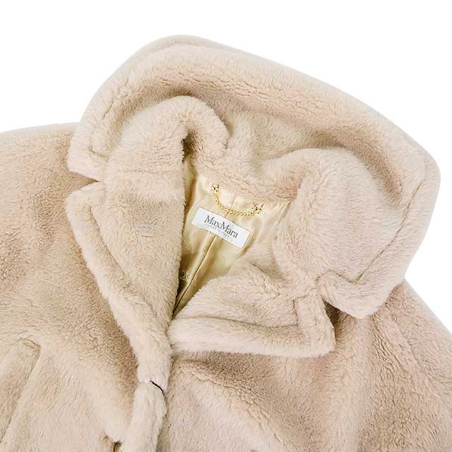 MAX MARA Poncho CAMBUSA Teddy Bear Cape outerwear Sand Beige Alpaca 63% / Cashmere 26% / Silk 11% S 14-73-60137[BRAND NEW][Authentic]