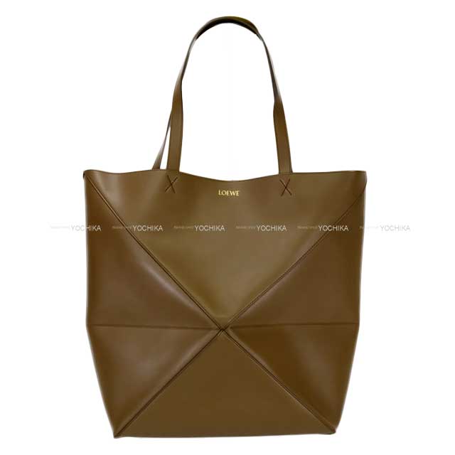 LOEWE tote bag Puzzle Fold XL amber shiny calf B933Q18X01[EXCELLENT][Authentic]