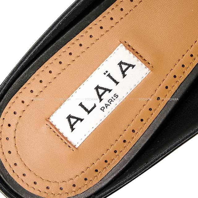 ALAIA Mules Leather Spike Noir (Black) Calf 38 #38 AA3M088CK122[BRAND NEW][Authentic]