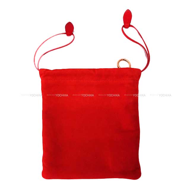 Miu Miu Pouch drawstring purse Lacquer Red Suede Gold HW 5NG010[BRAND NEW][Authentic]