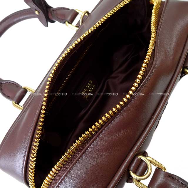 Miu Miu Shoulder bag Arcadie leather bag 2way Briarwood Brown Calf Gold HW 5BB142[BRAND NEW][Authentic]