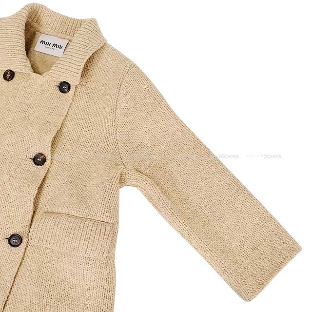 Miu Miu Wool Jacket Embroidery Sand Beige Virgin Wool/Recycled Polyester/Polyester 40 MMJ114[BRAND NEW][Authentic]