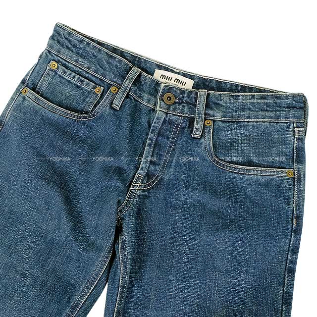 Miu Miu Denim Pants Denim jeans 5 pockets #24 Cotton GWP516[BRAND NEW][Authentic]