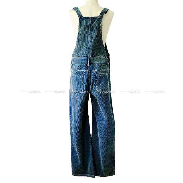 Miu Miu Long Overalls Washed Velvet Navy Blue Corduroy 38 MAT100[BRAND NEW][Authentic]