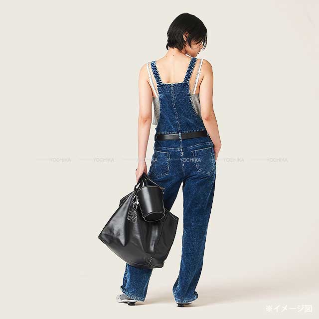 Miu Miu Long Overalls Washed Velvet Navy Blue Corduroy 38 MAT100[BRAND NEW][Authentic]