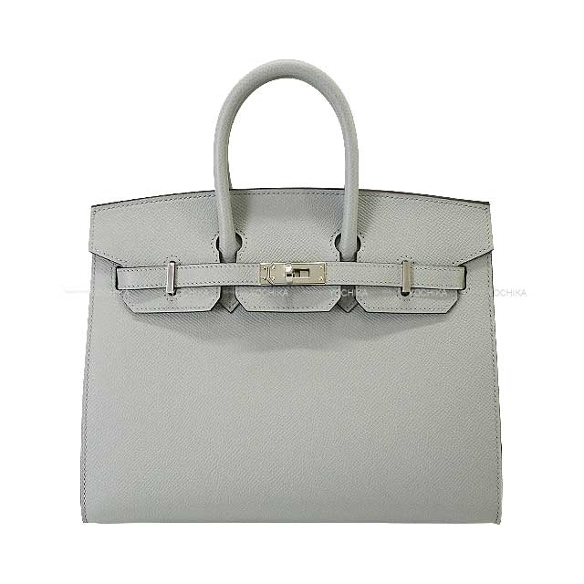 HERMES Handbag Birkin25 Sellier Bleu Glacier Veau Epsom Silver HW Stamp W[BRAND NEW][Authentic]