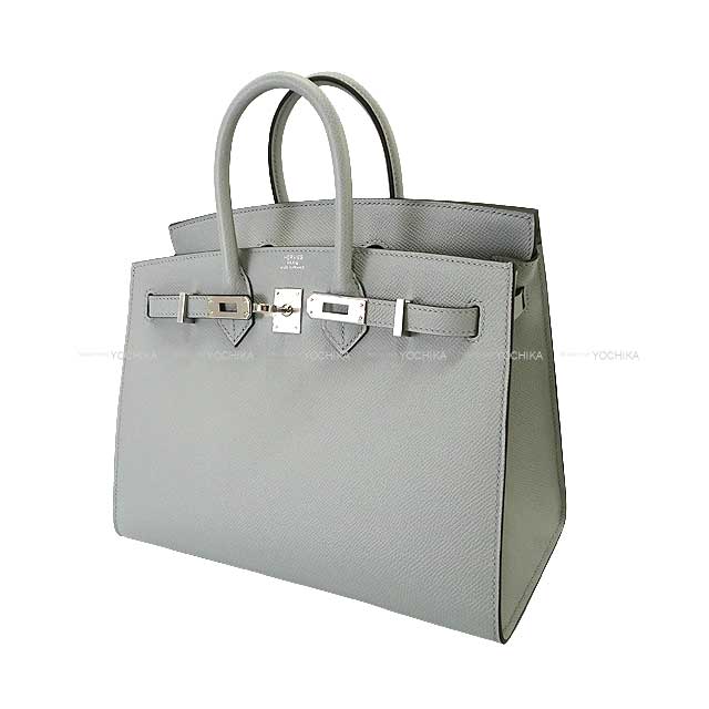 HERMES Handbag Birkin25 Sellier Bleu Glacier Veau Epsom Silver HW Stamp W[BRAND NEW][Authentic]