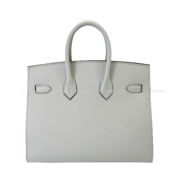 HERMES Handbag Birkin25 Sellier Bleu Glacier Veau Epsom Silver HW Stamp W[BRAND NEW][Authentic]