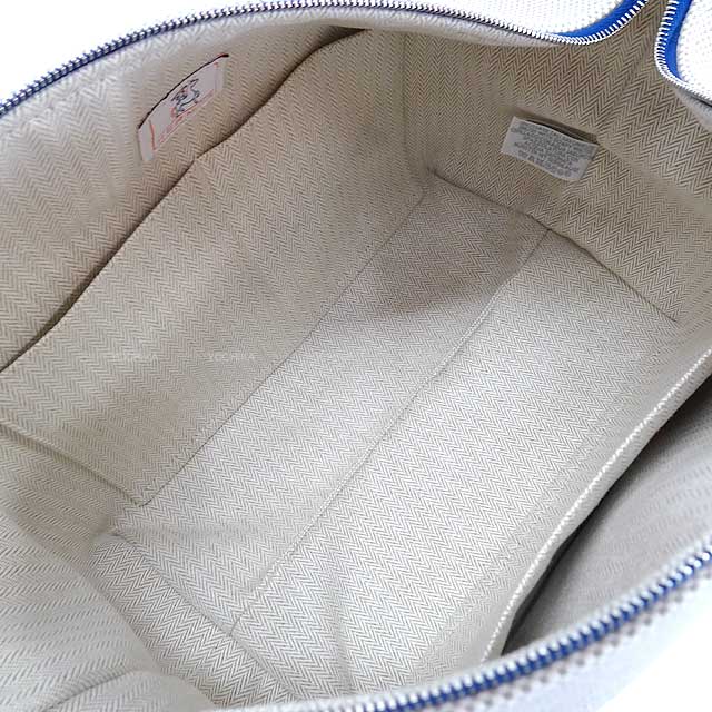 HERMES Pouch Bride a Brac GM Cabriole Gris Perle Toile H Silver HW[EXCELLENT][Authentic]