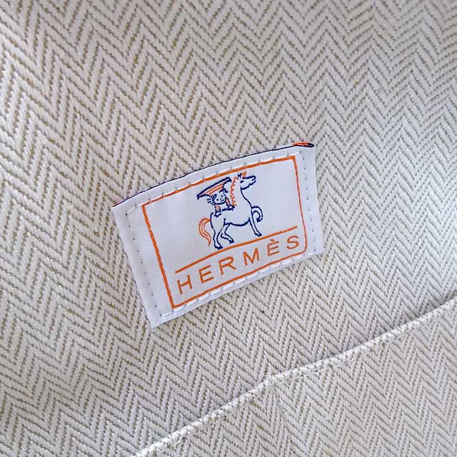 HERMES Pouch Bride a Brac Cabriole GM Gris Perle Toile H Silver HW[BRAND NEW][Authentic]