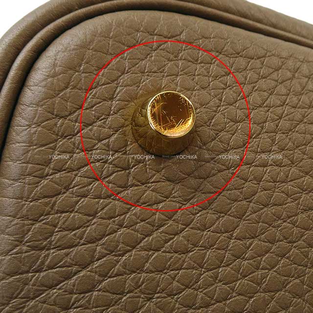 HERMES Handbag Picotin Lock 22 MM Etoupe Taurillon Clemence Gold HW Stamp U[EXCELLENT][Authentic]