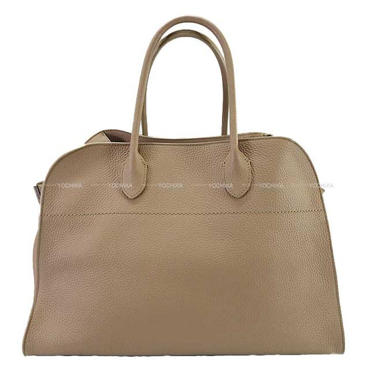 [Pre-loved] The Row Handbag Margaux 15 Taupe grained calf Silver HW W1255L133DTPL[USED SA][Authentic]