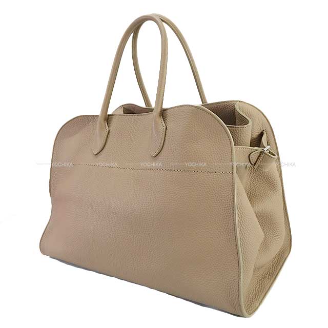 [Pre-loved] The Row Handbag Margaux 15 Taupe grained calf Silver HW W1255L133DTPL[USED SA][Authentic]