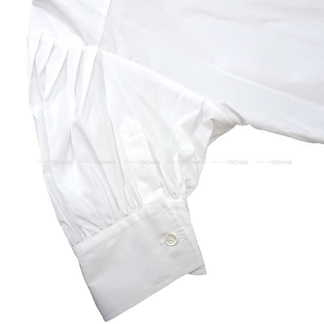 Christian Dior Short sleeve shirt Bee Embroidered Puff Sleeve #36 Blanc (White) Cotton100%[EXCELLENT][Authentic]