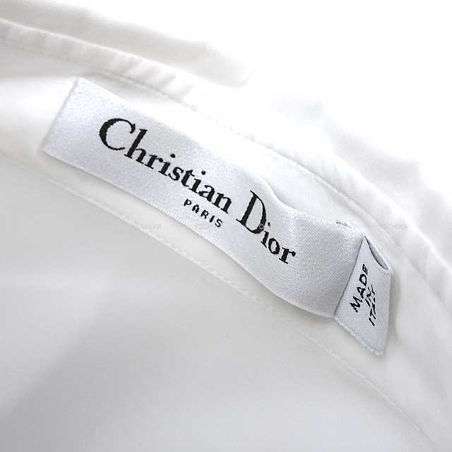 Christian Dior Short sleeve shirt Bee Embroidered Puff Sleeve #36 Blanc (White) Cotton100%[EXCELLENT][Authentic]