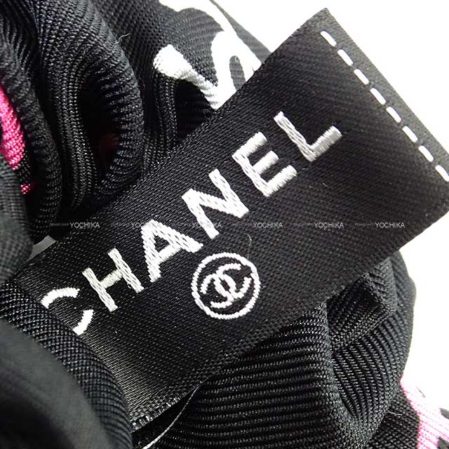 CHANEL hair accessories COCO Mark Ribbon Chouchou Noir (Black)/Multicolor Silk AA9304[BRAND NEW][Authentic]