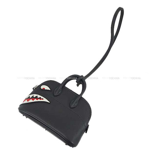 HERMES bag charm Bolide Shark Caban Evercolor Silver HW Stamp K[BRAND NEW][Authentic]