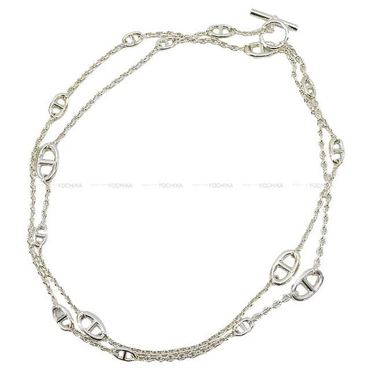 HERMES necklace Long Farandole 120 Chaine D'ancre Silver925[EXCELLENT][Authentic]