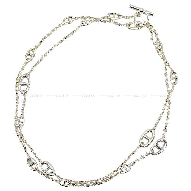 HERMES necklace Farandole Long 120 Chaine D'ancre Silver Silver925 (SV925 Ag925) H104568B 00[EXCELLENT][Authentic]