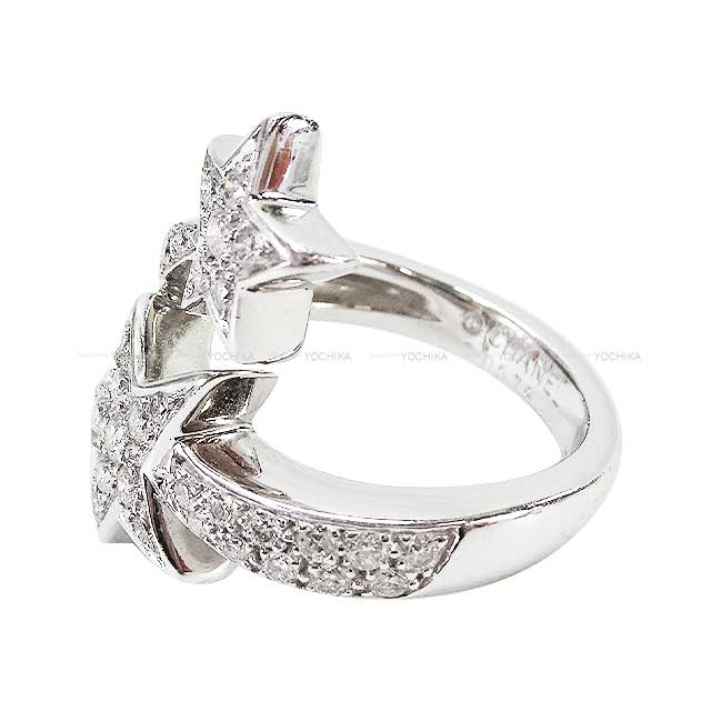 [Pre-loved] CHANEL ring Comet Star Motif Pave White Gold K18WG/Diamond #49 J0387[USED SA][Authentic]