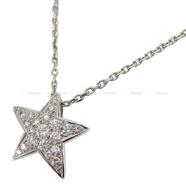 [Pre-loved] CHANEL necklace Comet Large Star Motif Pave 18KWG/Diamond J0869[USED SA][Authentic]