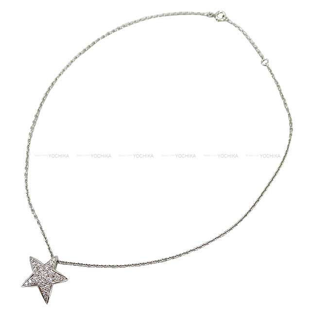 [Pre-loved] CHANEL necklace Comet Large Star Motif Pave 18KWG/Diamond J0869[USED SA][Authentic]
