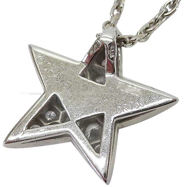 [Pre-loved] CHANEL necklace Comet Large Star Motif Pave 18KWG/Diamond J0869[USED SA][Authentic]