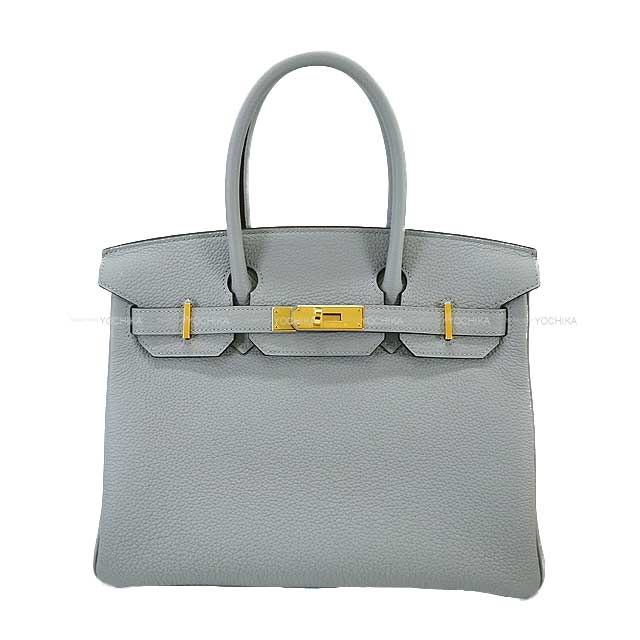 HERMES Handbag Birkin30 Bleu Glacier Veau Togo Gold HW Stamp W[BRAND NEW][Authentic]