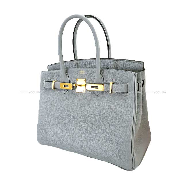 HERMES Handbag Birkin30 Bleu Glacier Veau Togo Gold HW Stamp W[BRAND NEW][Authentic]