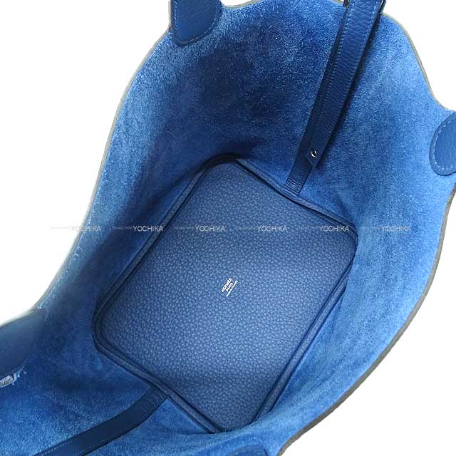 HERMES Handbag Picotin Lock 22 MM Blue Tie Taurillon Clemence Silver HW Stamp K[BRAND NEW][Authentic]